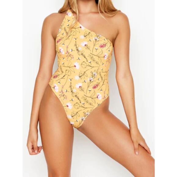 Ris-k  Women's One piece  One Shoulder Swim suit Yellow Size XS NWT - Picture 1 of 2